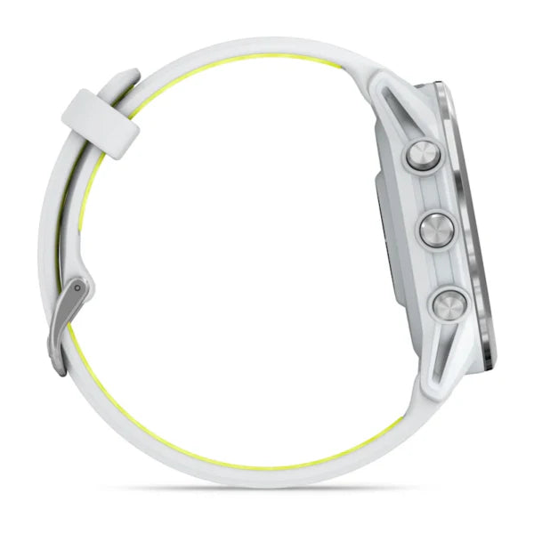 Forerunner 970  Titanium  Whitestone Case  Amp Yellow Band