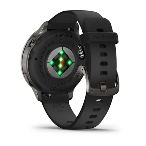 Venu 4 Slate Bezel With Black Silicone Band 45 MM Watch