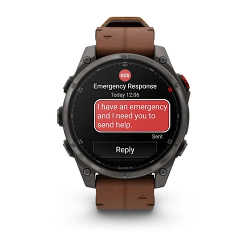 Fenix 8 Pro LTE Sapphire Carbon Gray Chestnut Leather 51MM