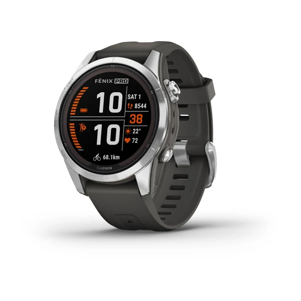 Fenix 7S Pro - Solar Edition- Silver With Graphite Band