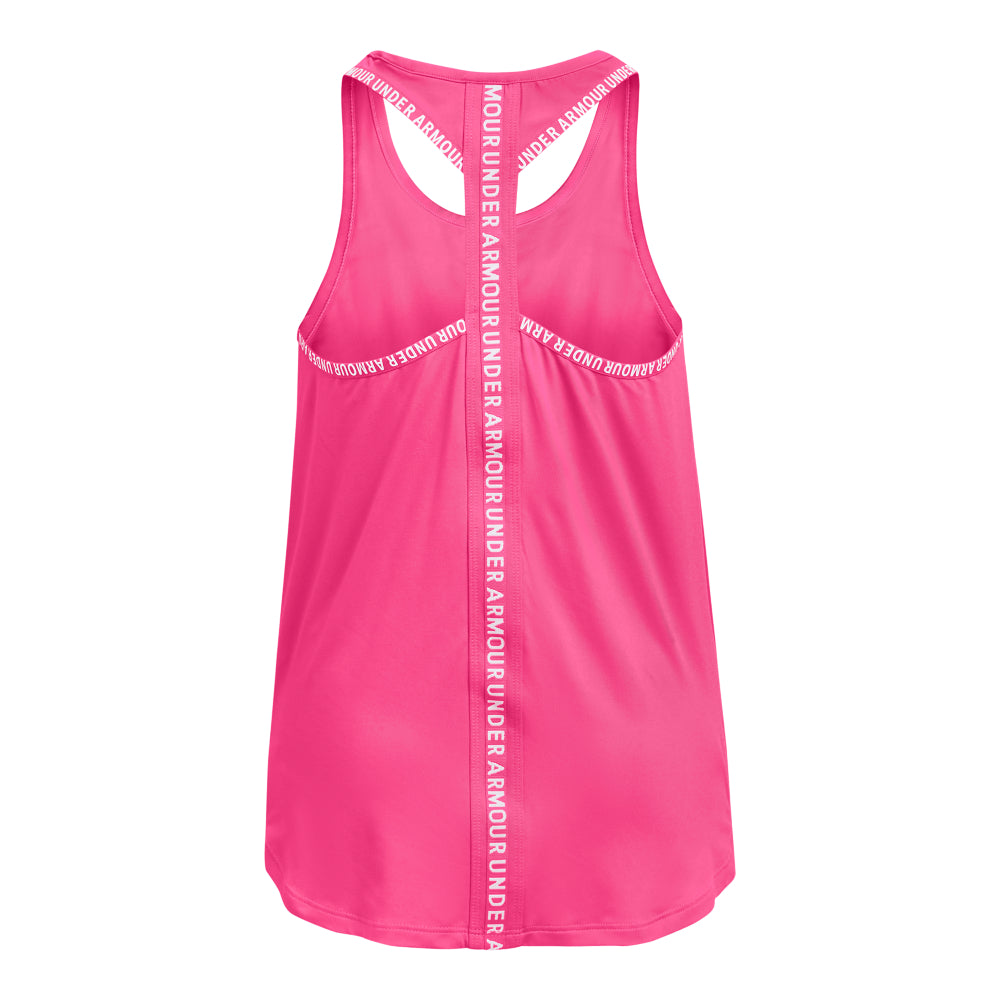 Girls Performance Taped Logo Tank