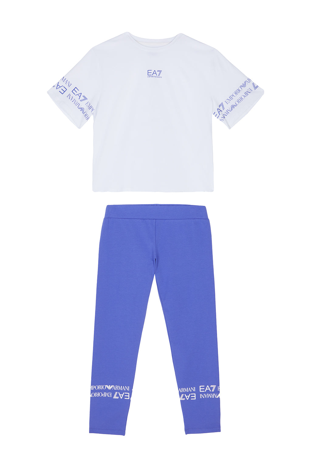 Girls Shiny T-Shirt Short Set