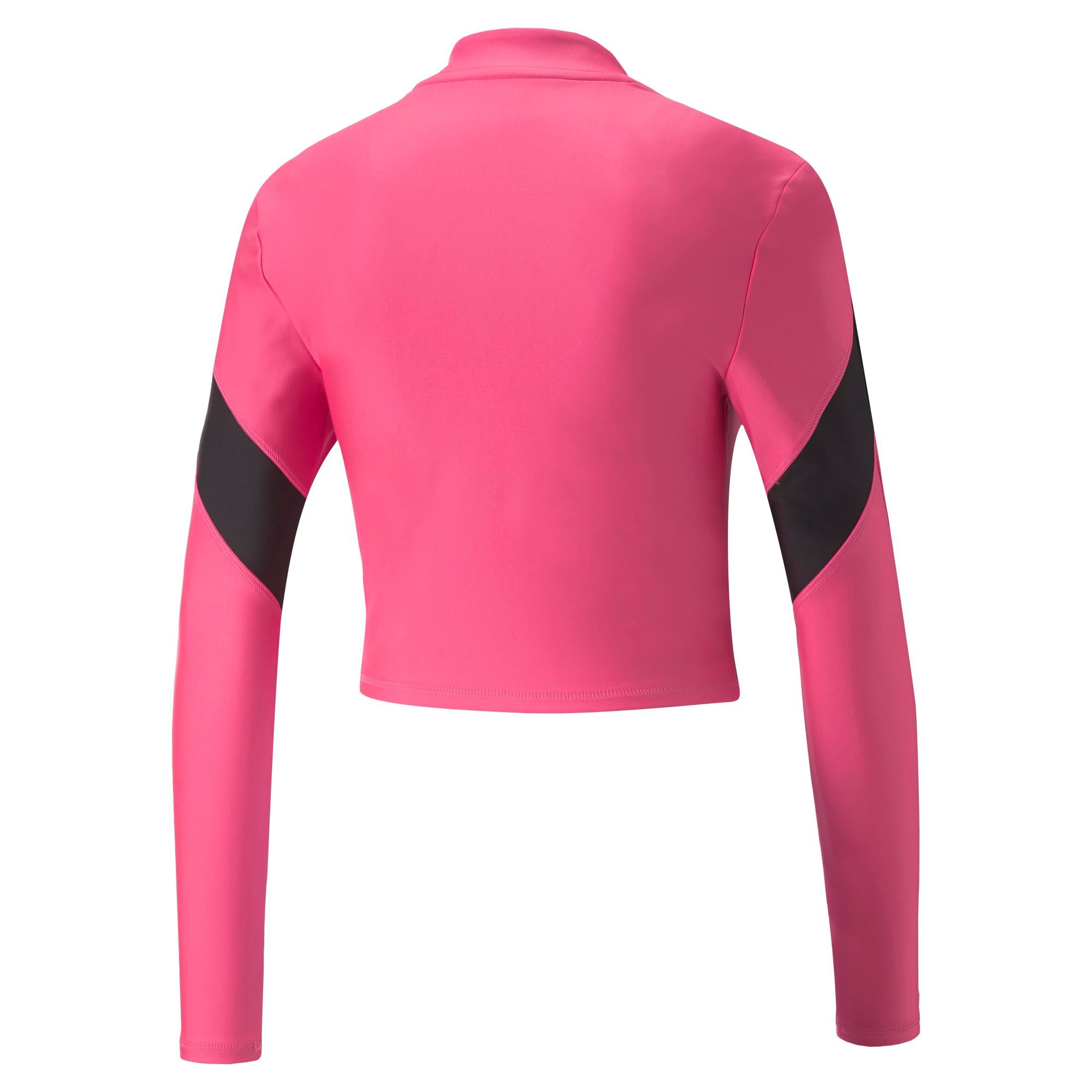 Womens Eversculpt Crop Quarter Zip Long Sleeve T-Shirt