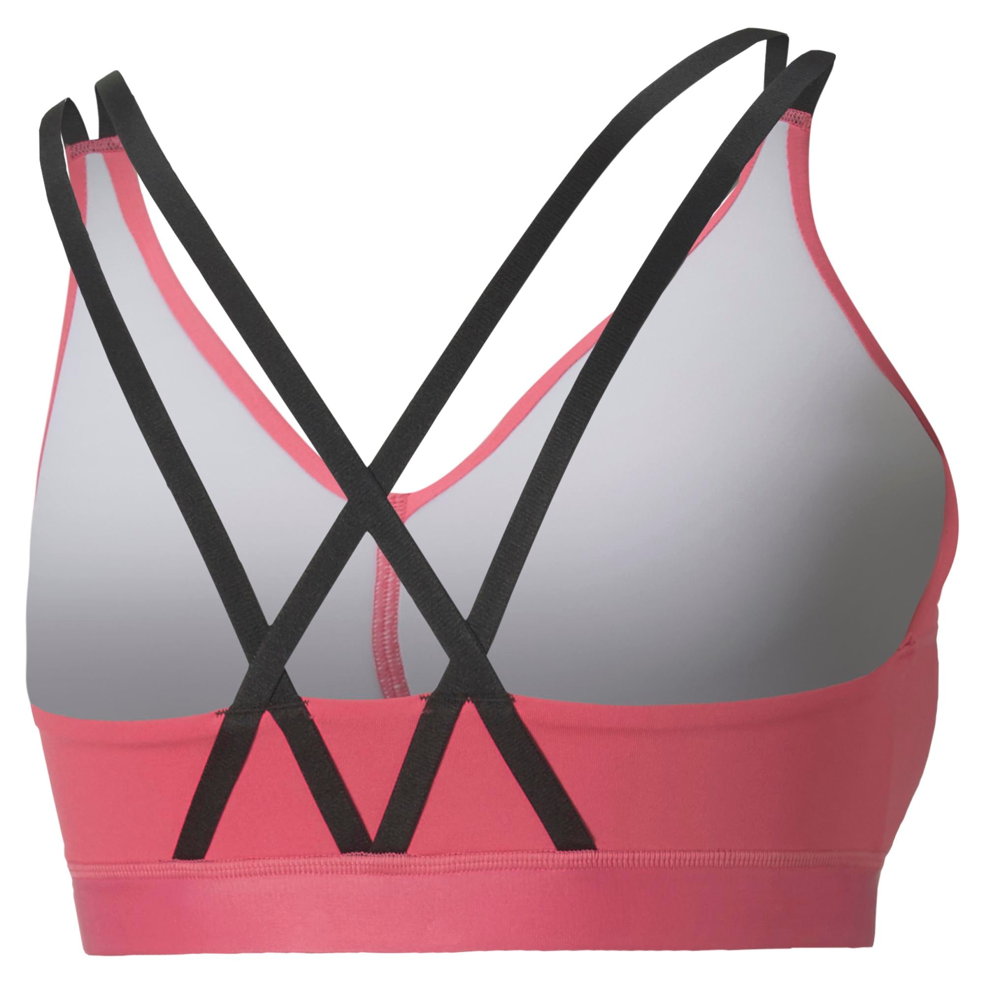 Womens Plain Strappy Light Impact Sports Bra