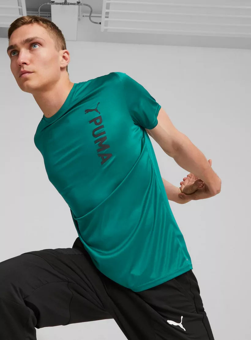 Mens Fit Poly Logo Short Sleeve T-Shirt