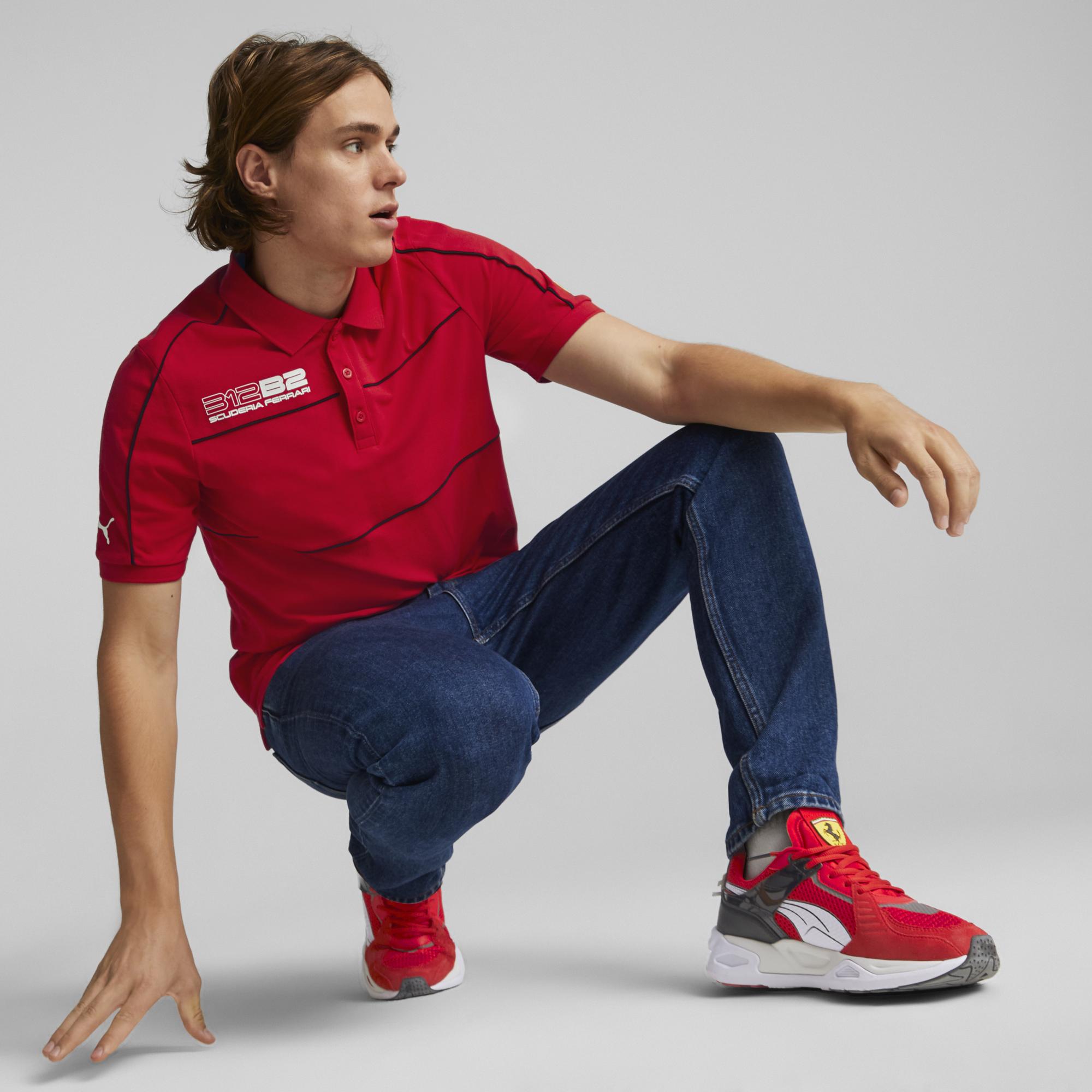 Mens Ferrari Race Polo Shirt