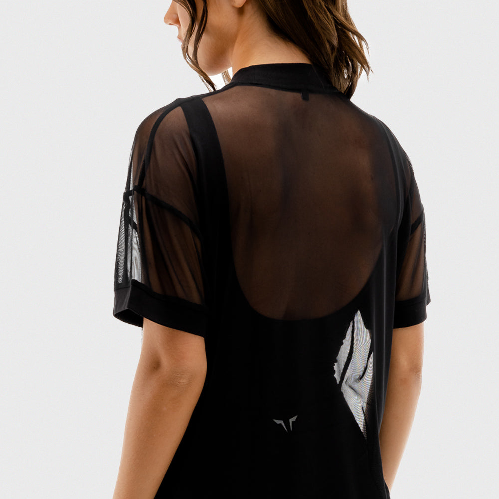 Womens Vibe Oversize Mesh T