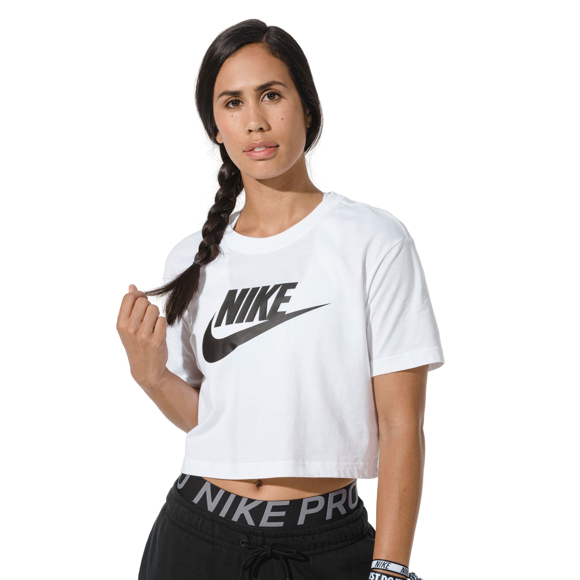 Womens Cropped Logo Short Sleeve T-Shirt