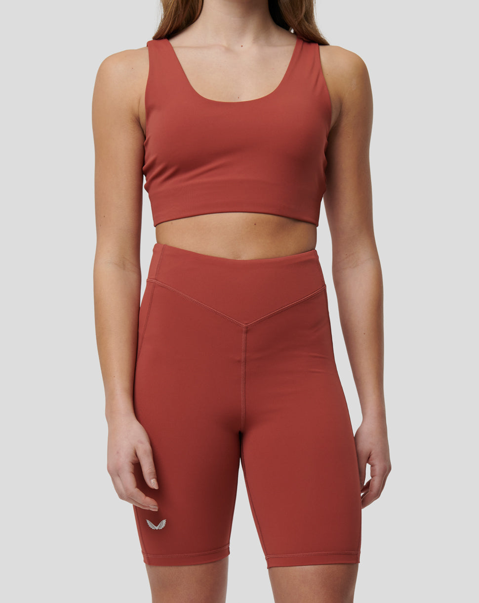 Womens Branded Waistband Fitted Shorts