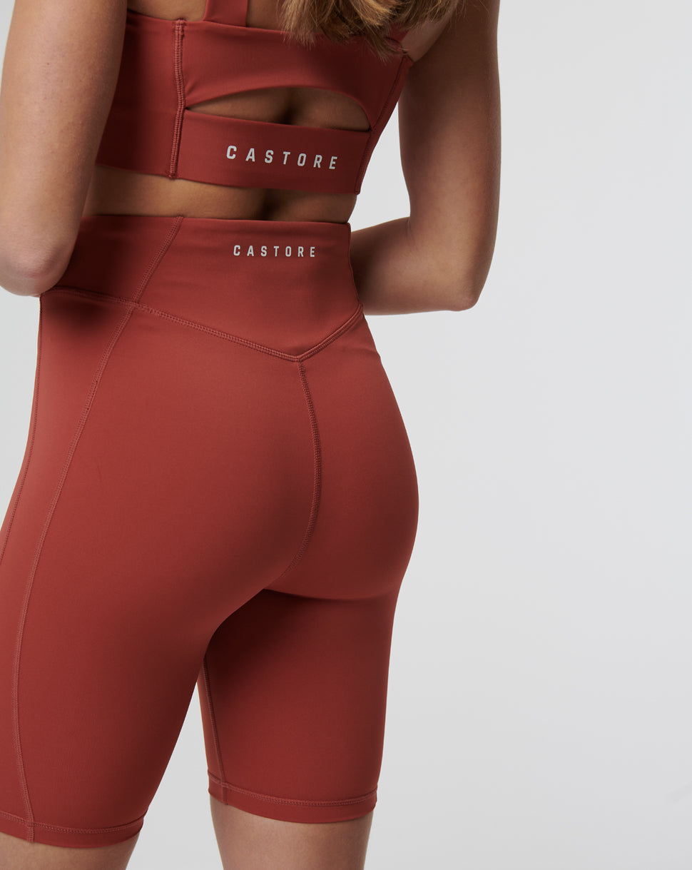 Womens Branded Waistband Fitted Shorts