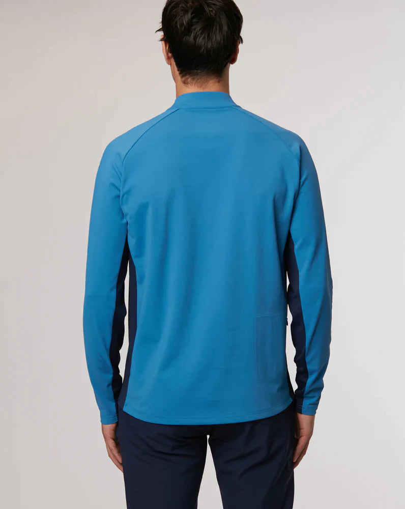 Mens Azure Panel 1/4 Zip