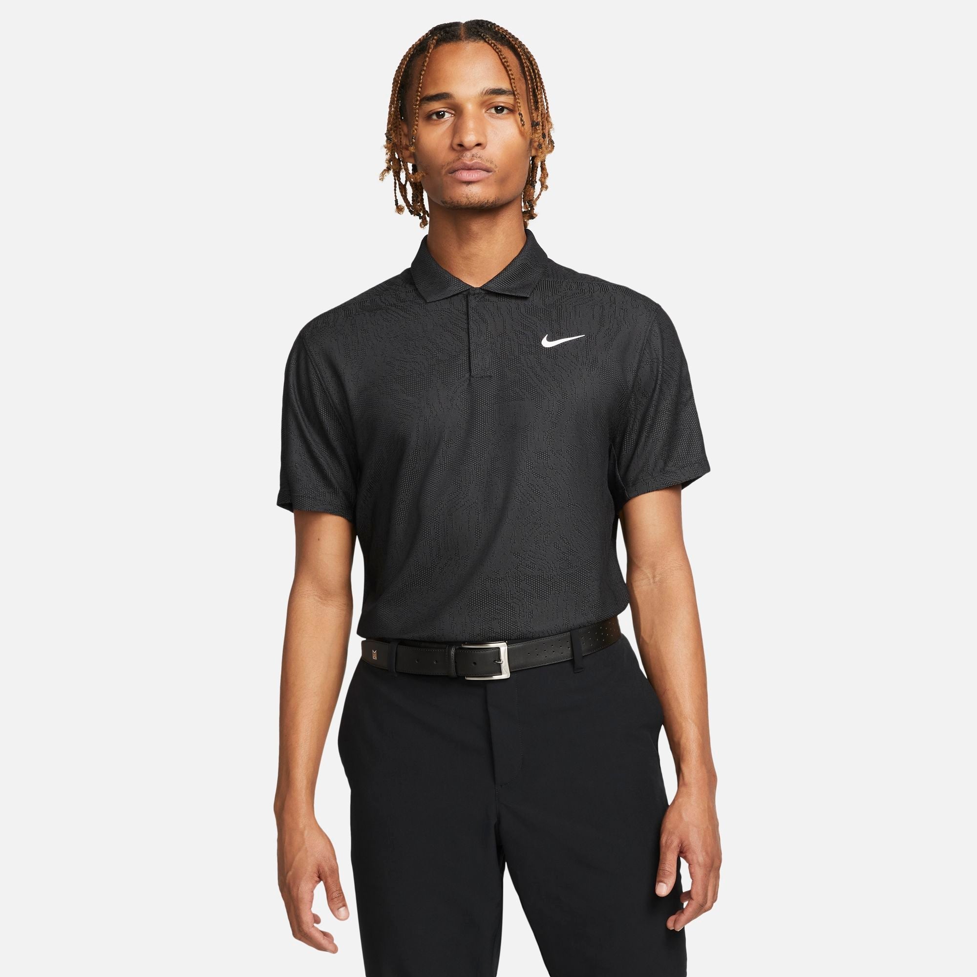 Mens Tiger Woods Drif-Fit Advantage Jacquard Golf Polo Shirt