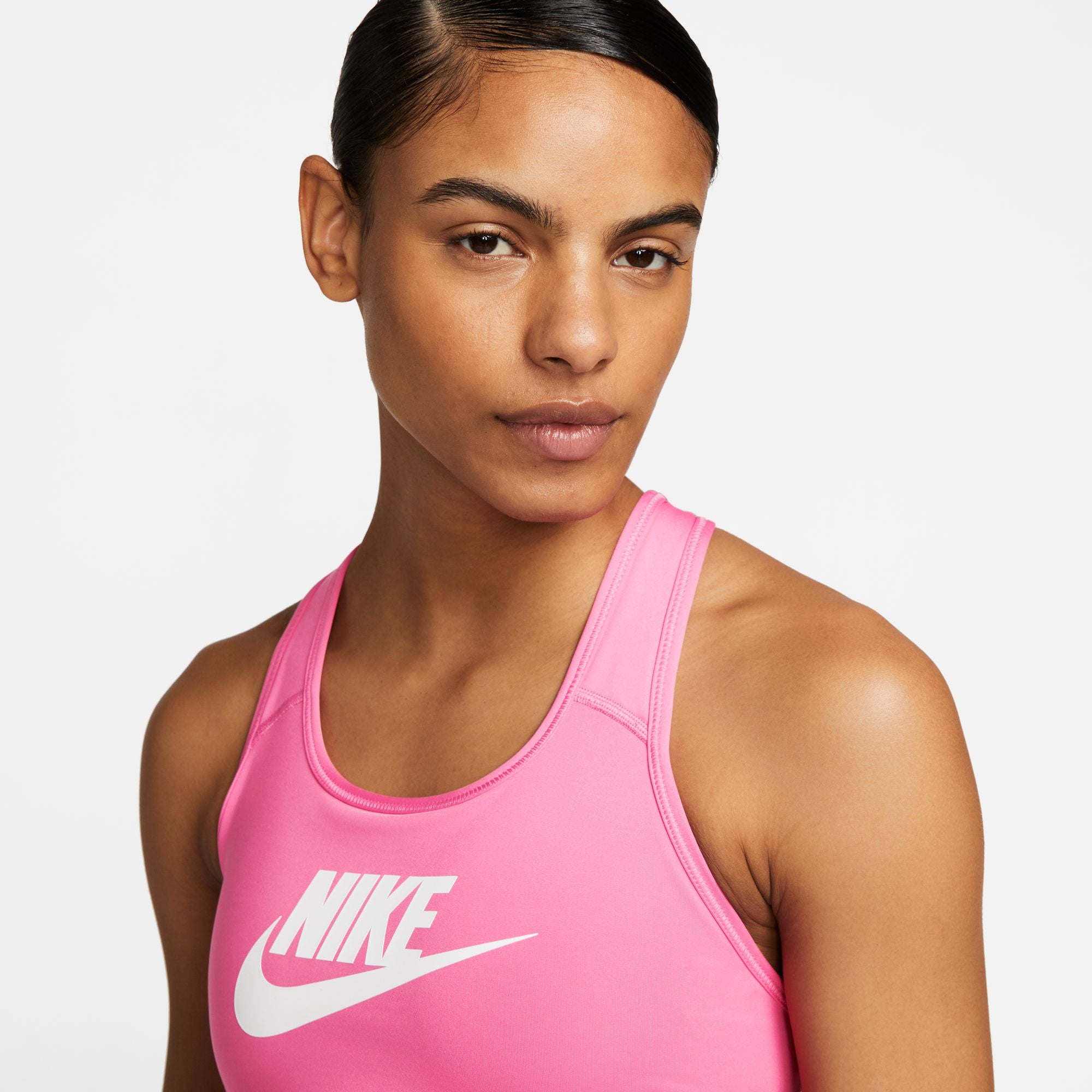 Womens Dri-Fit Swoosh Logo Medium Impact Sports Bra