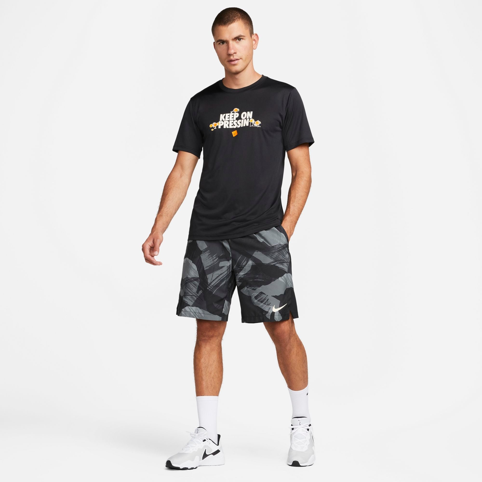 Mens Dri-Fit Flex Woven 9 Inch Camo Short