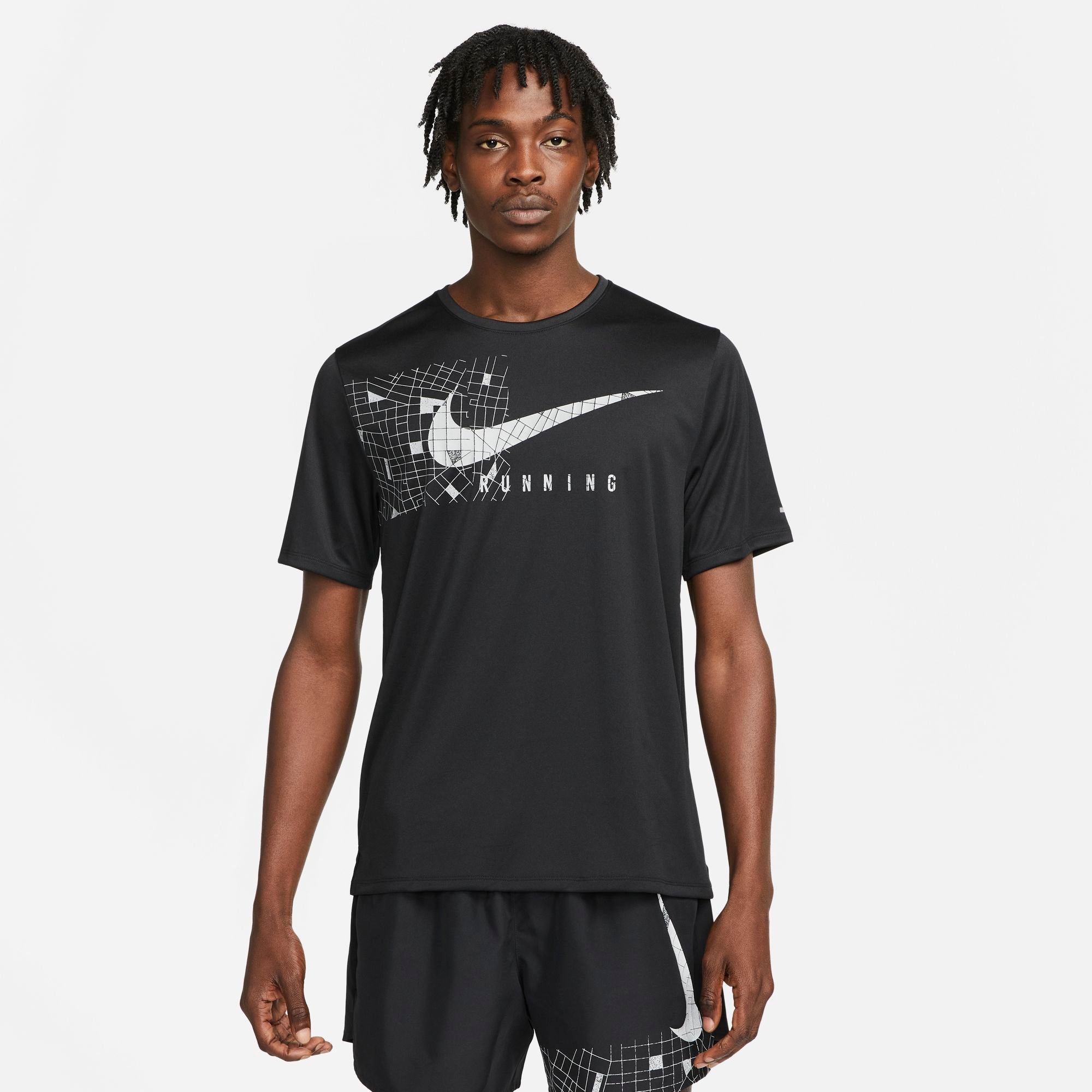 Mens Dri-Fit Graphic Miler Short Sleeve T-Shirt