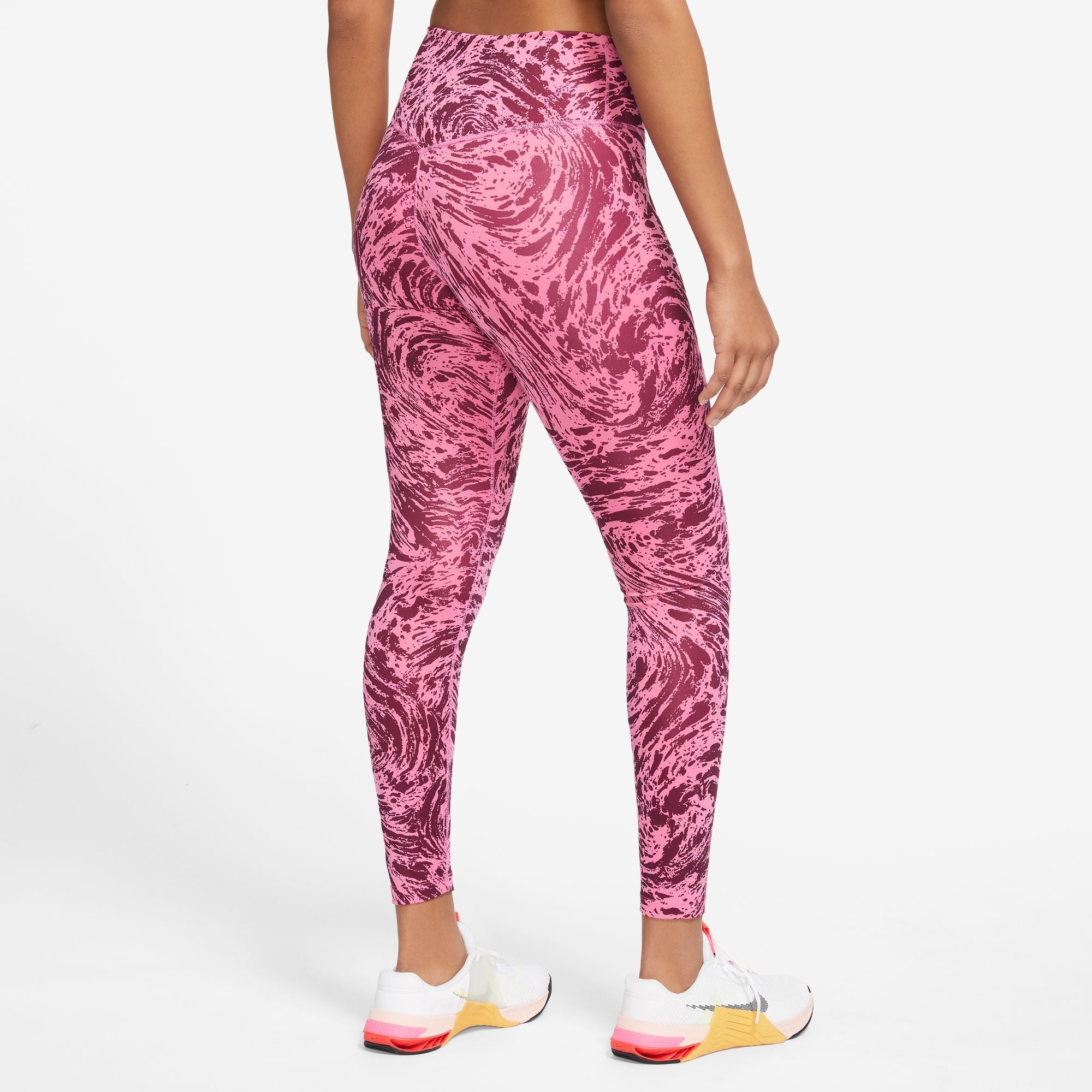 Womens Dri Fit High Rise All Over Print 7/8 Tight