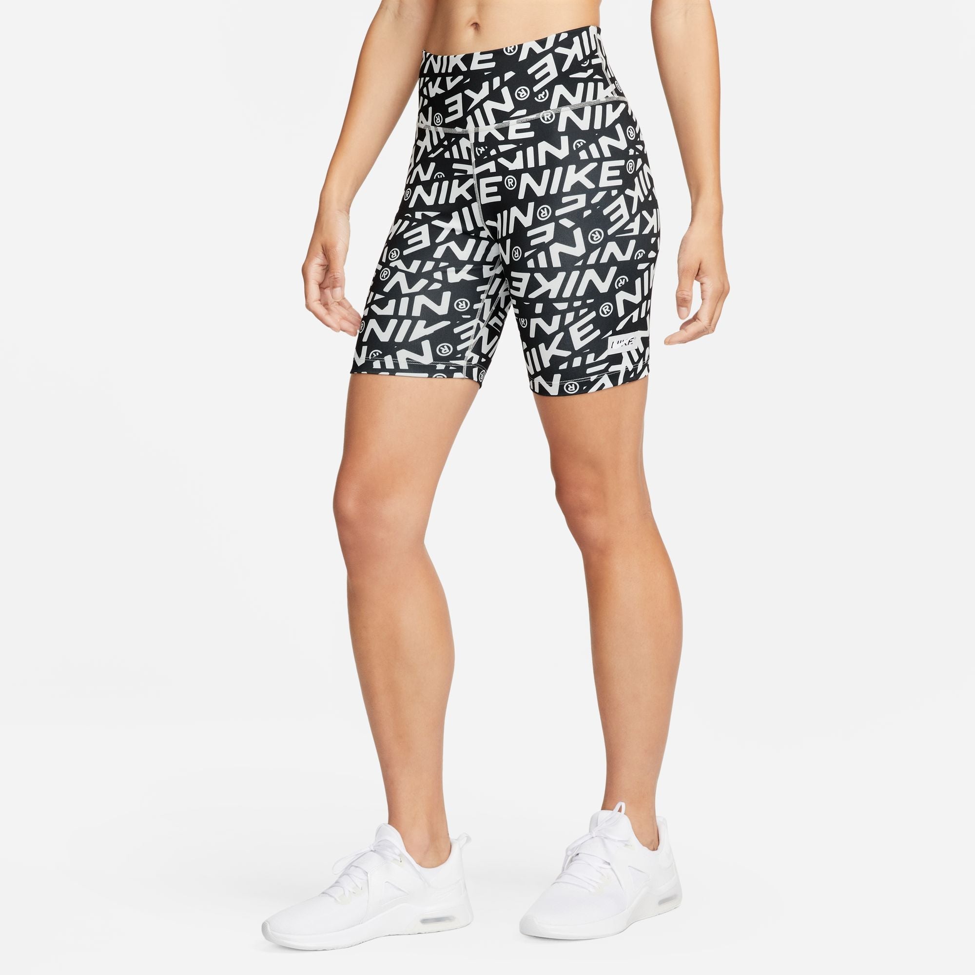 Womens Dri-Fit Mid Rise All Over Print 7" Bike Shorts