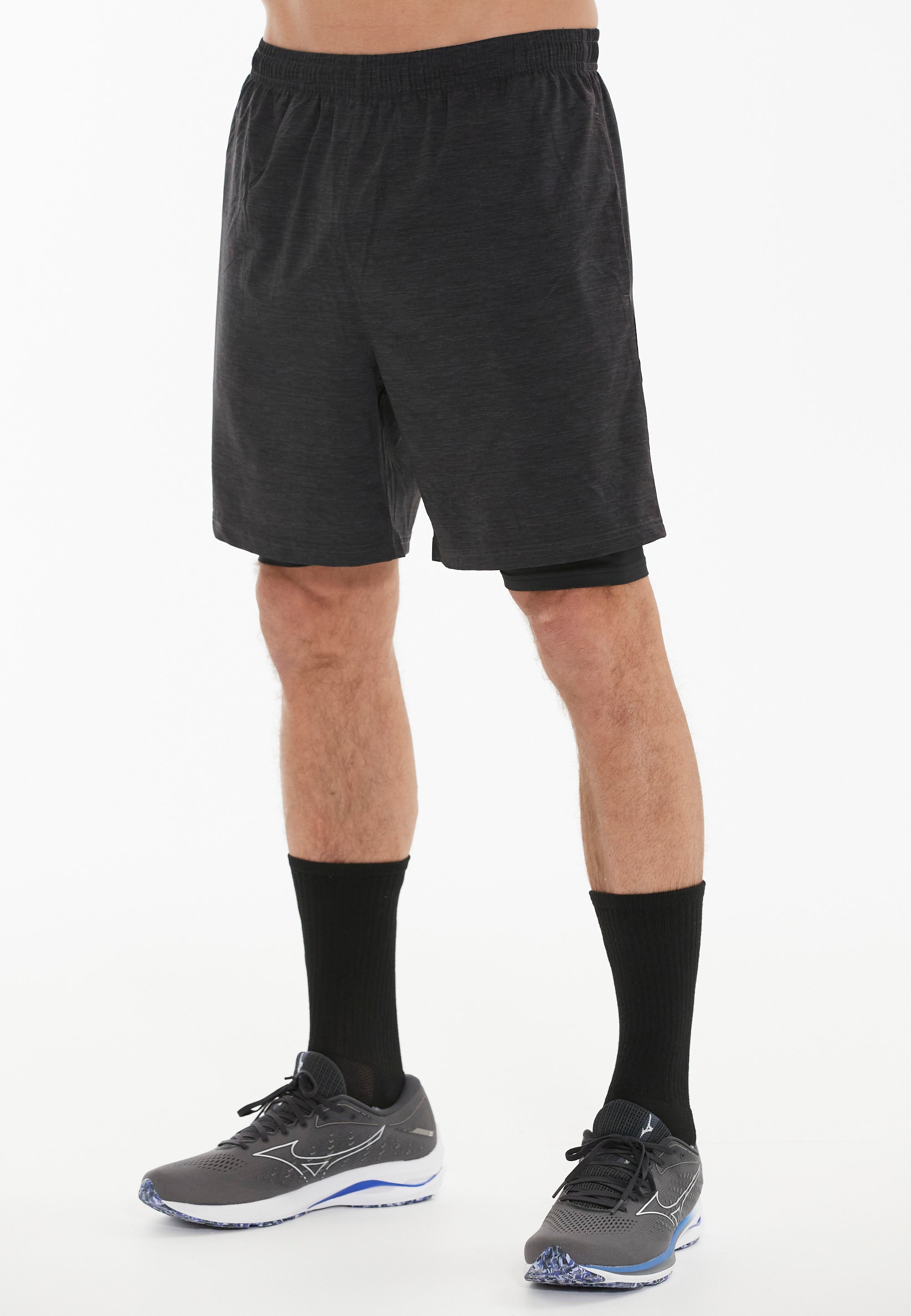 Mens Vanclause 2 in 1 Melange Shorts