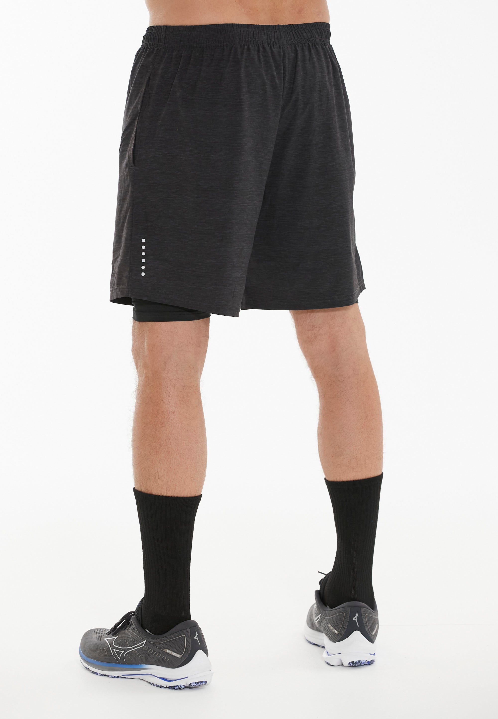 Mens Vanclause 2 in 1 Melange Shorts