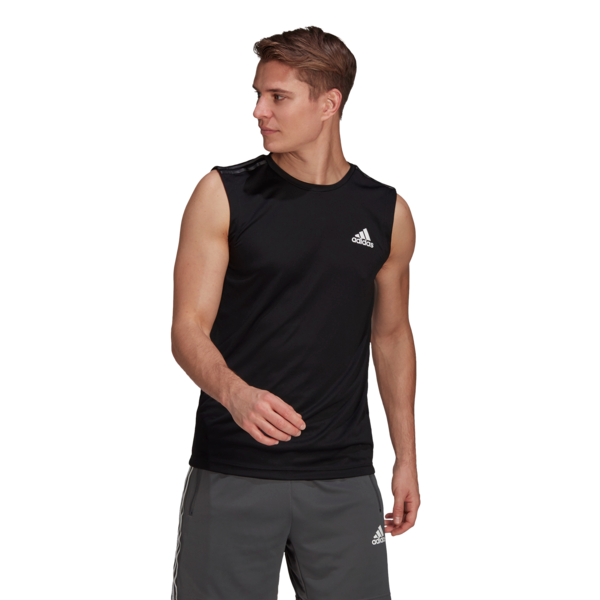 Mens Aeroready Designed 2 Move 3 Stripes Tank