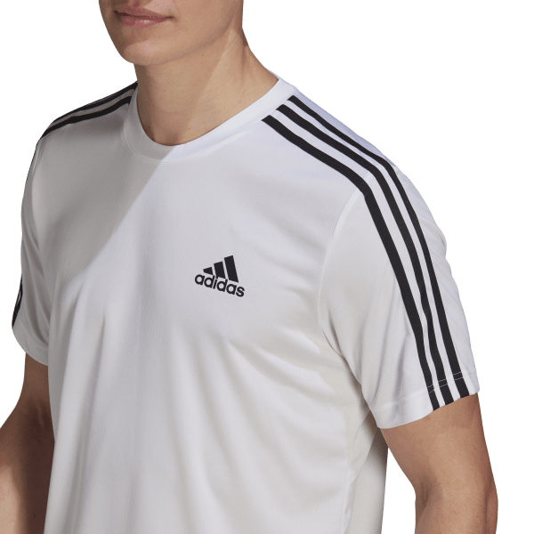 Mens Aeroready Designed To Move Sport 3-Stripes Short Sleeve T-Shirt