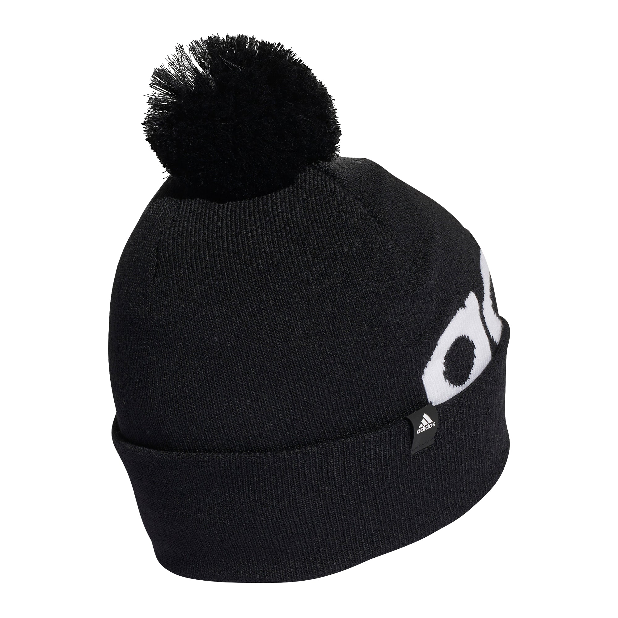 Womens Pompom Logo Woollen Beanie