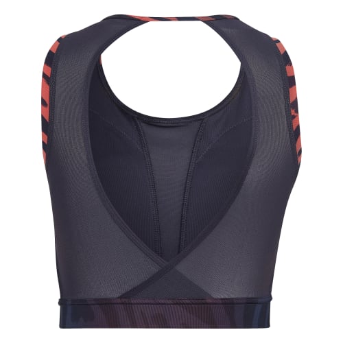 Womens Mesh All Over Print Medium Impact Sports Bra