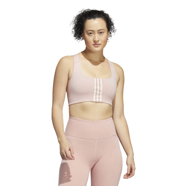 Womens 3 Stripes Medium Impact Sports Bra