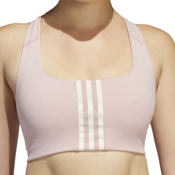Womens 3 Stripes Medium Impact Sports Bra