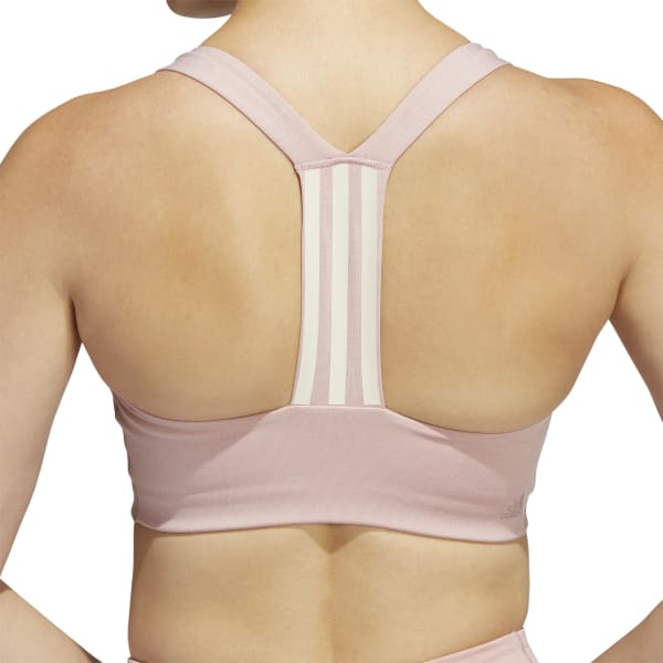 Womens 3 Stripes Medium Impact Sports Bra