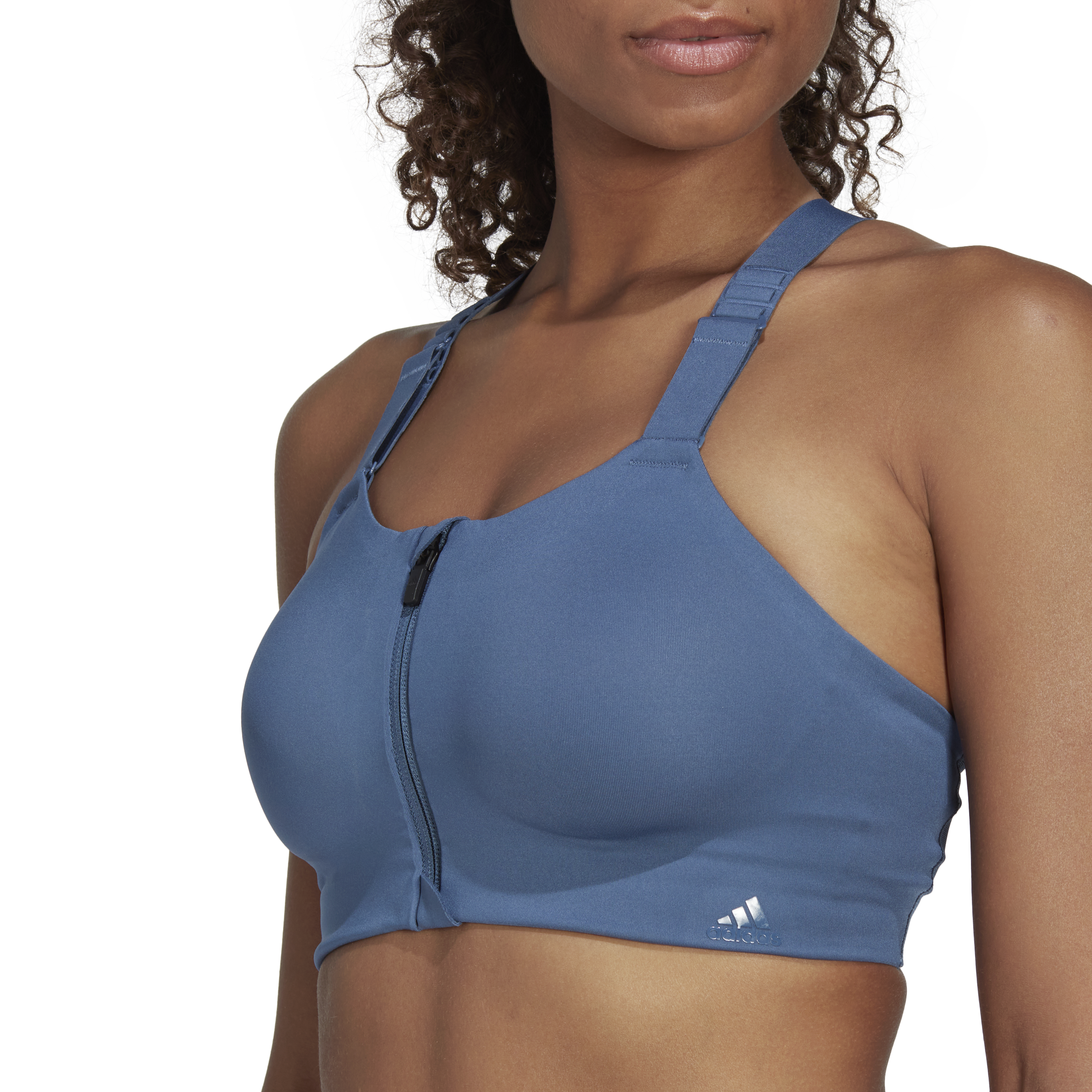 Womens Luxe Zipped High Impact Sports Bra