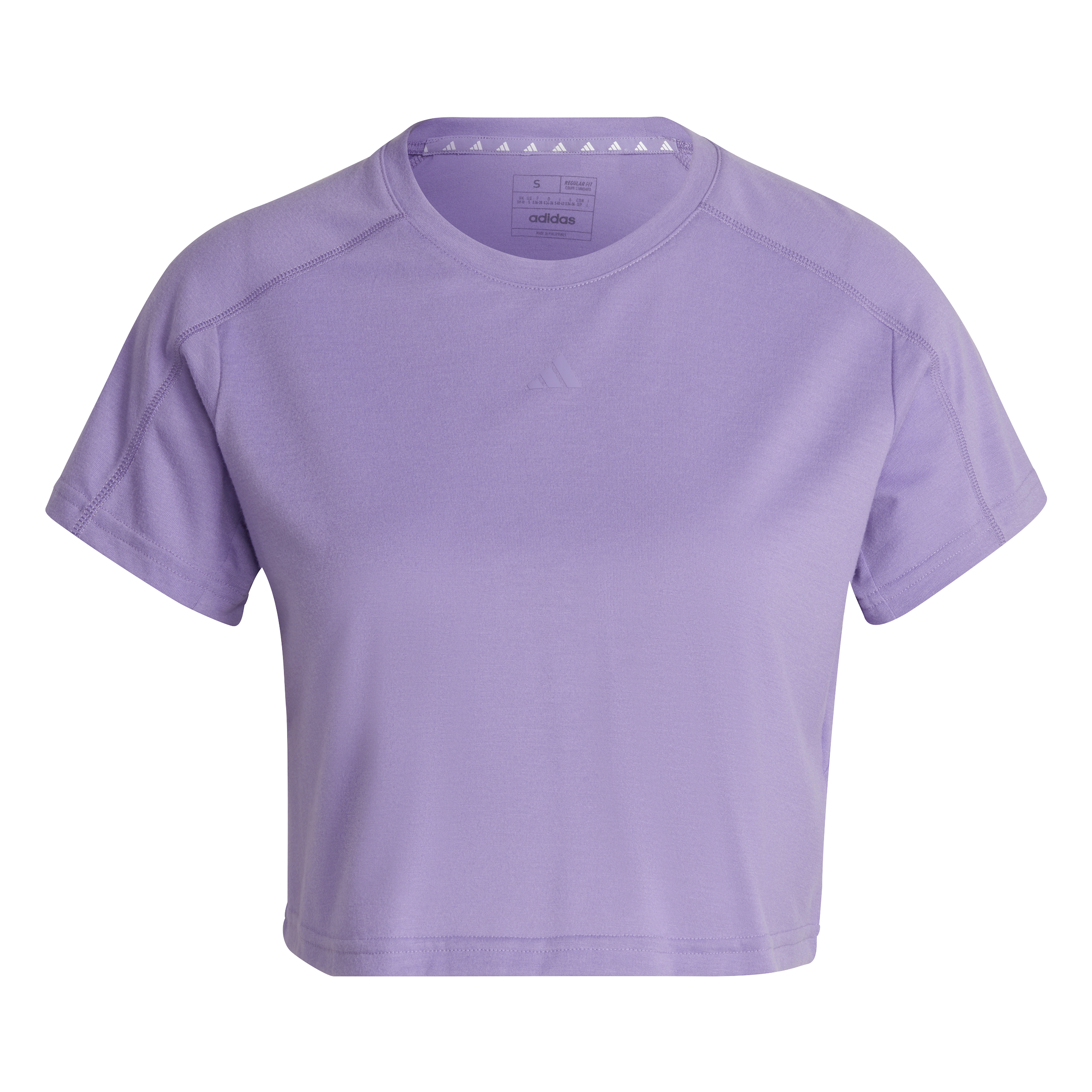 Womens 3 Bar Crop Short Sleeve T-Shirt
