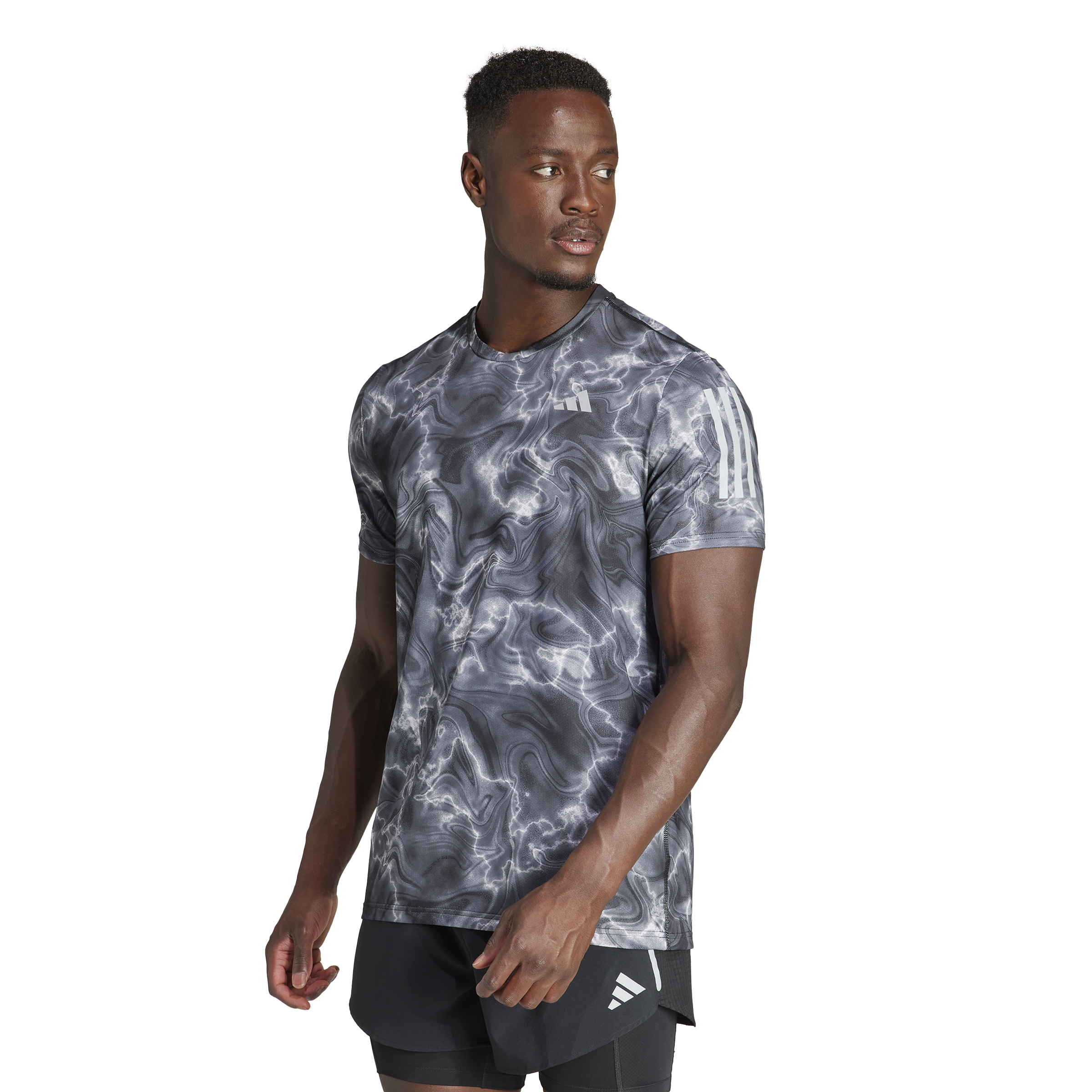 Mens Own The Run Printed Short Sleeve T-Shirt