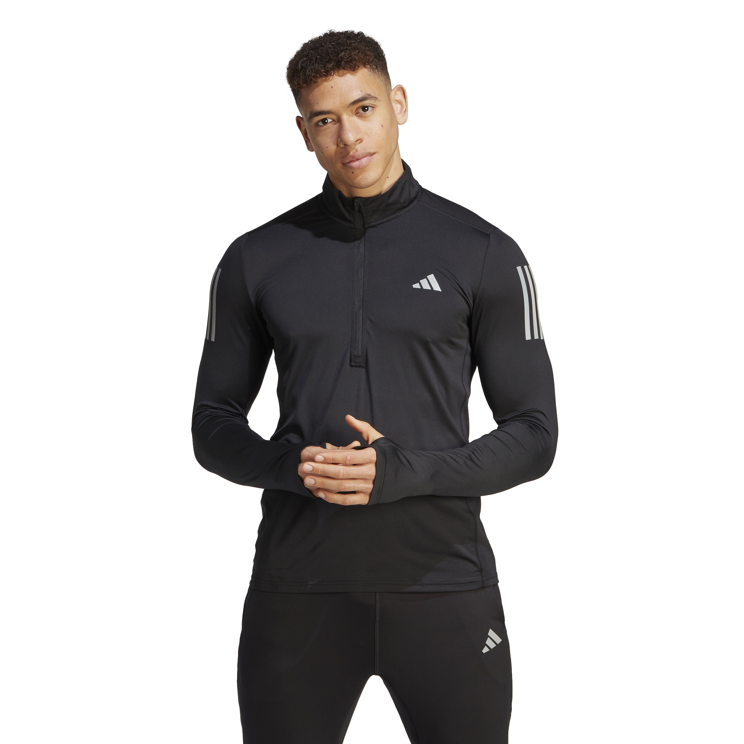 Mens Own the Run 1/4 Zip Long Sleeve Top