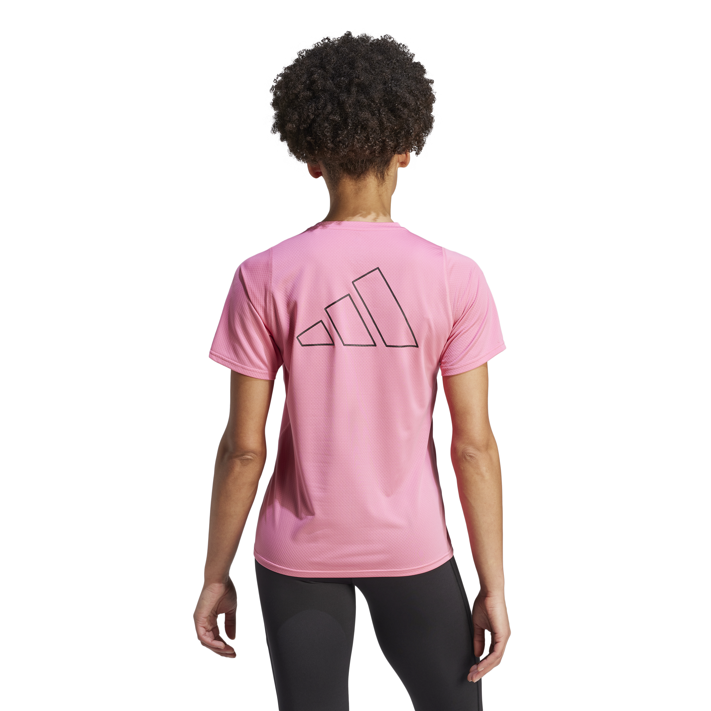 Womens Running Run Icon 3 Bar Short Sleeve T-Shirt
