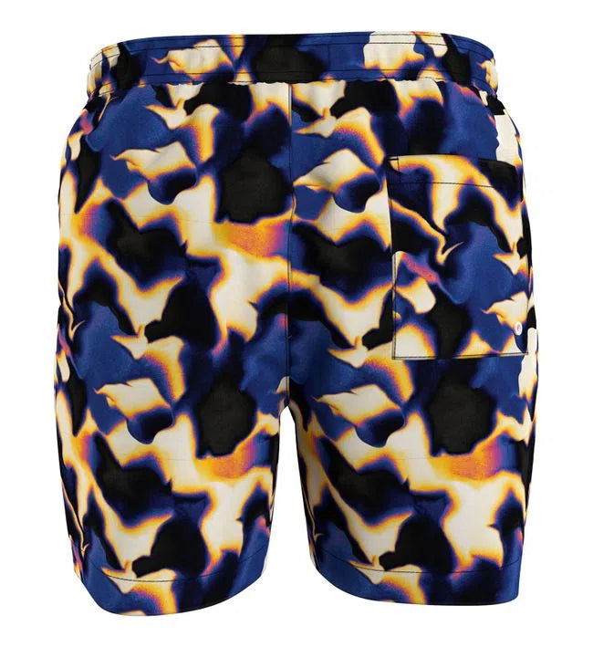 Mens Medium Drawstring-Print Short