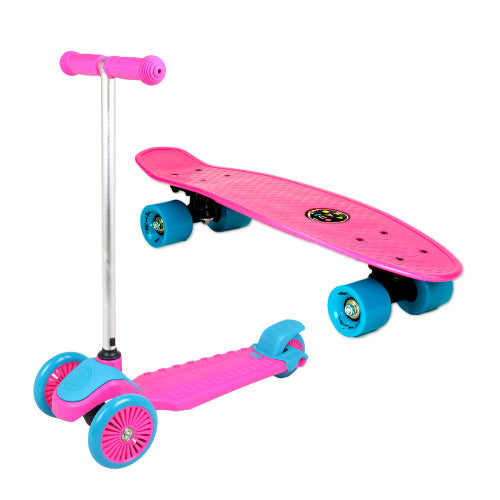 Kids Scooter and Skateboard Set