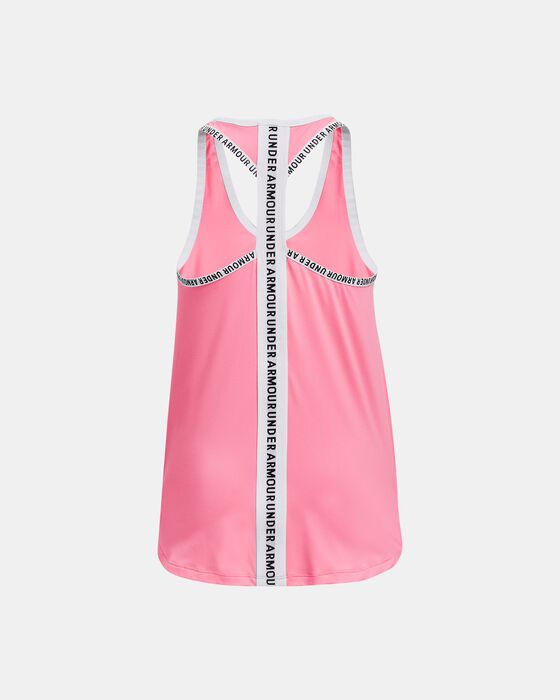 Girls Performance Taped Logo Tank