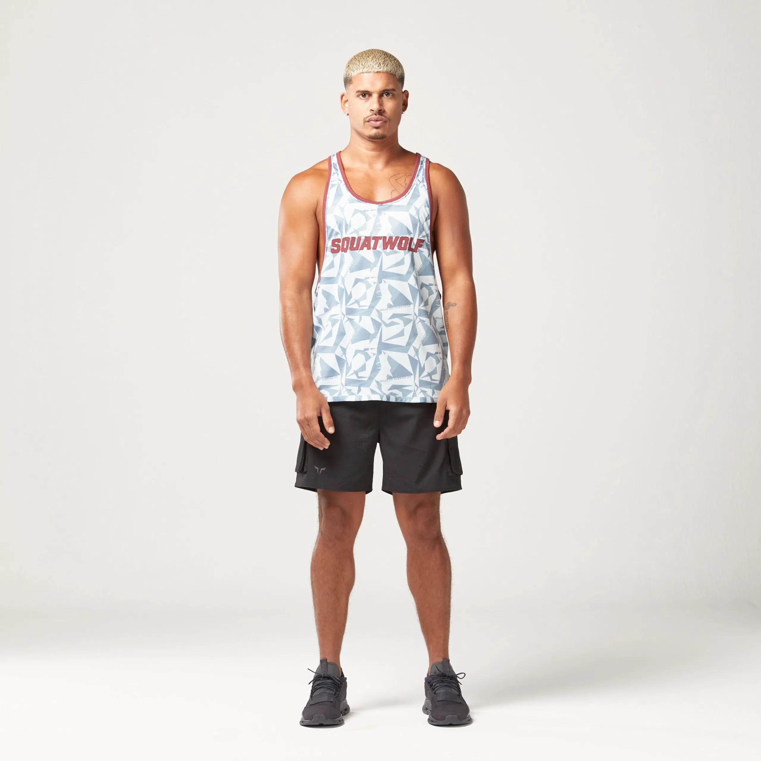 Mens Oversized Print Stringer Tank