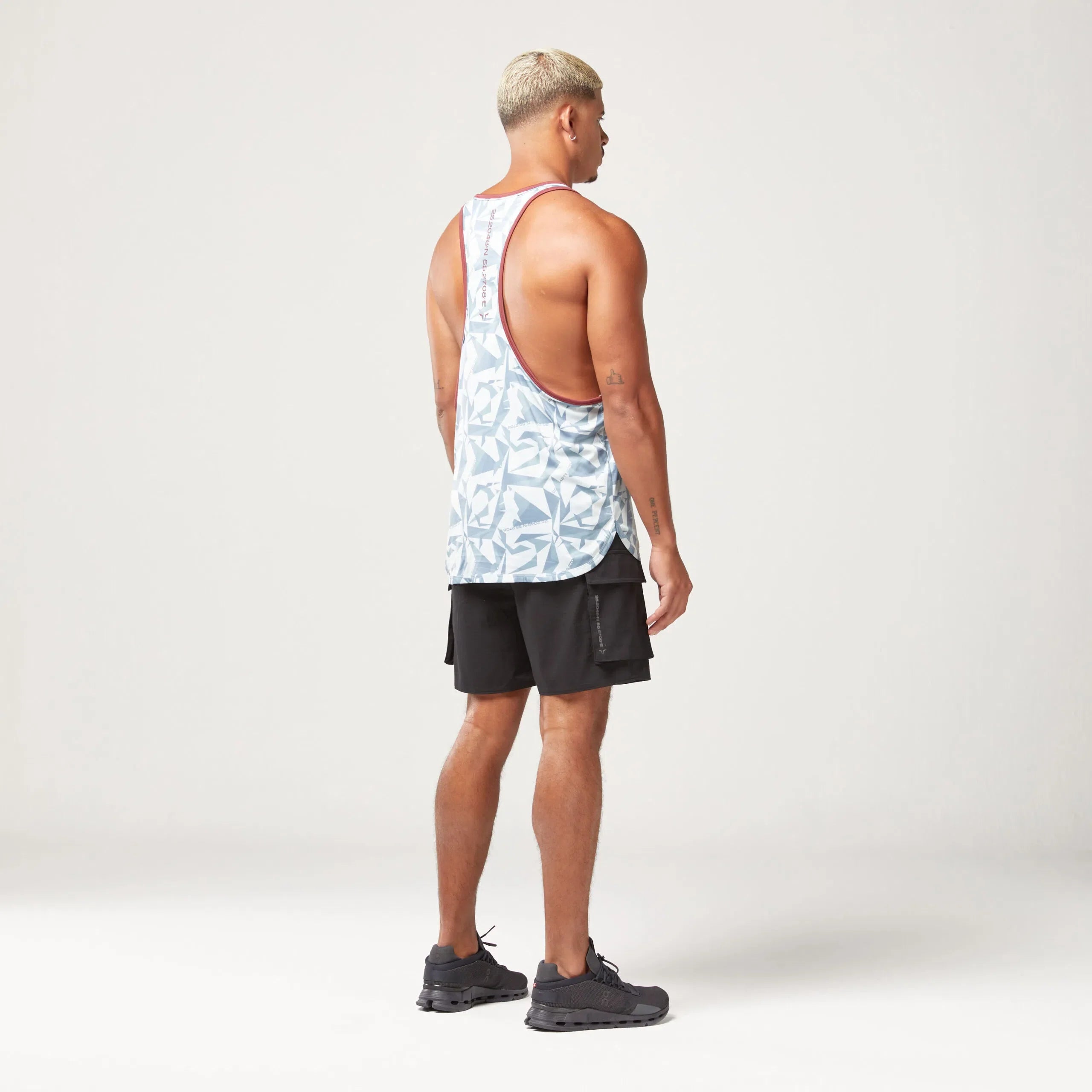 Mens Oversized Print Stringer Tank