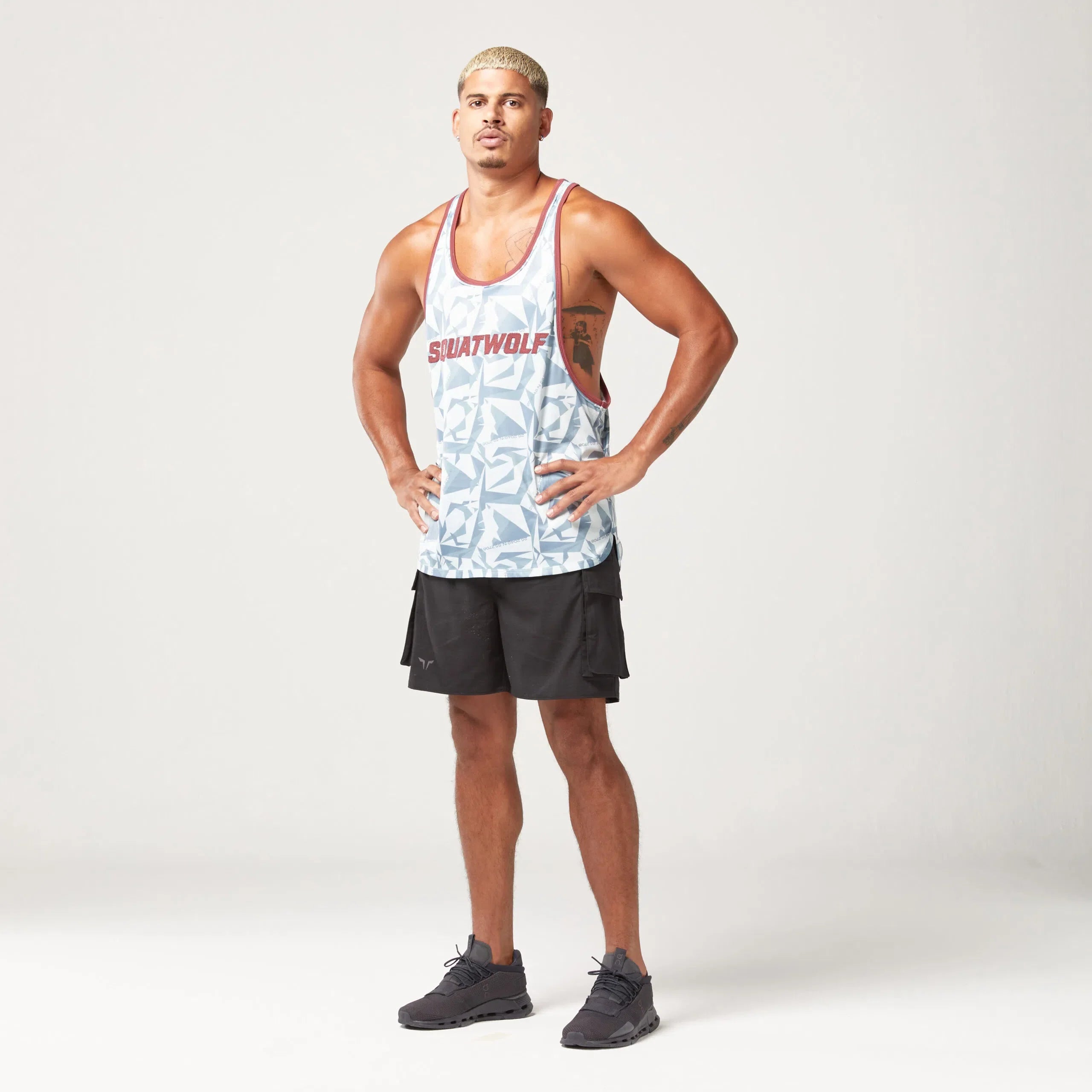 Mens Oversized Print Stringer Tank