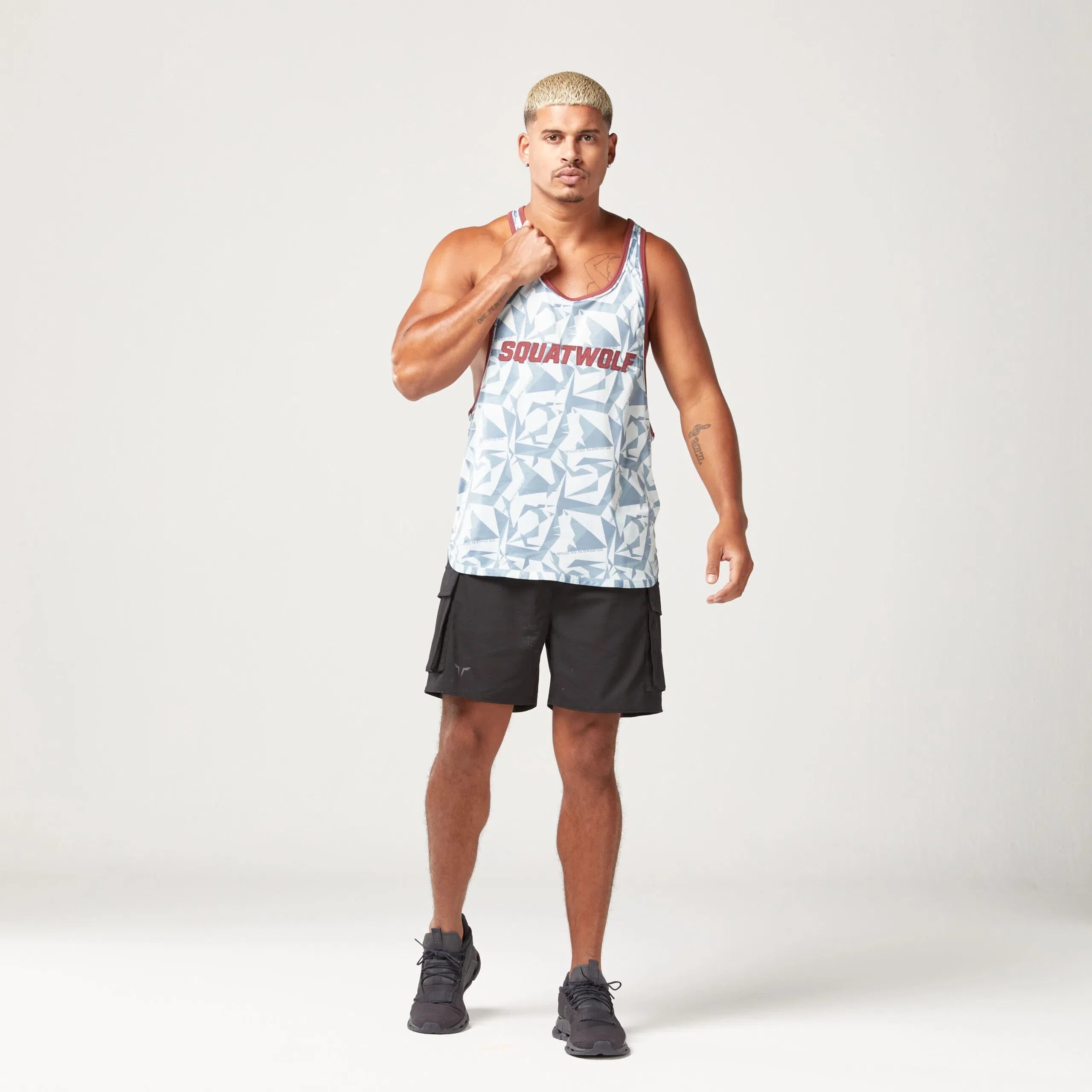 Mens Oversized Print Stringer Tank