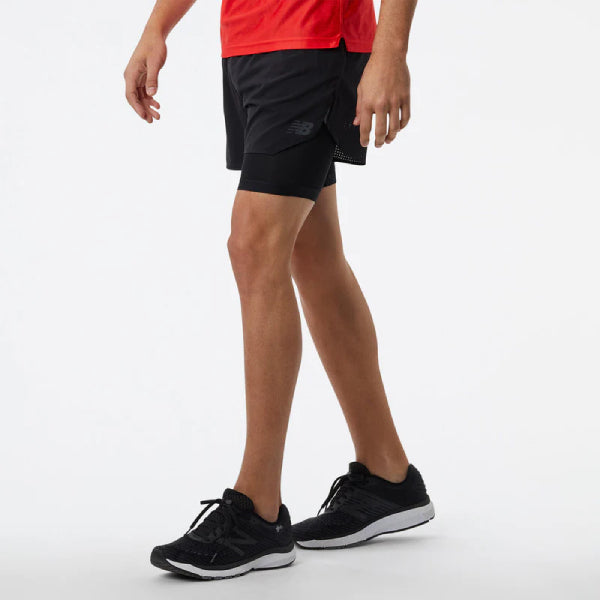 Mens Q Speed 5 Inch 2 in 1 Short