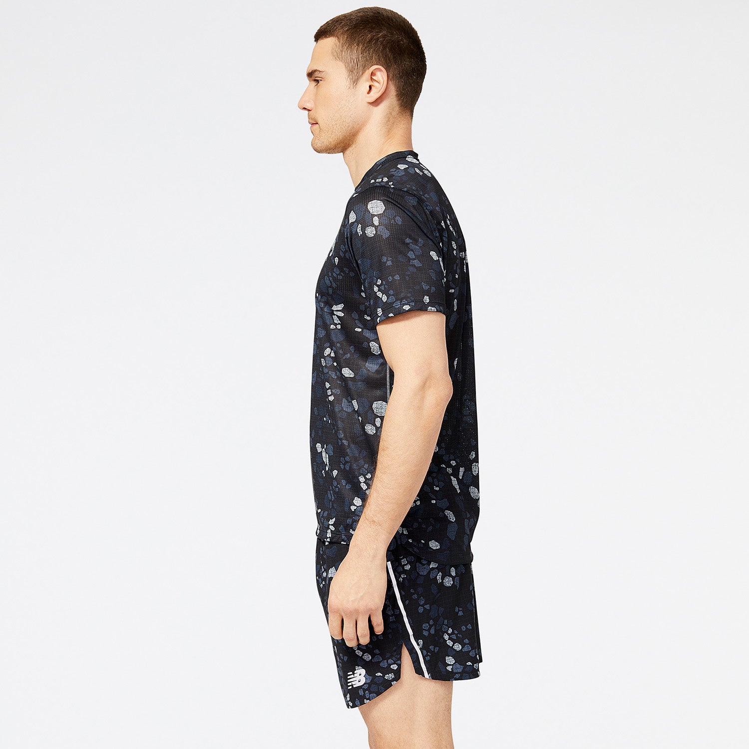 Mens Printed Impact Run Short Sleeve T-Shirt