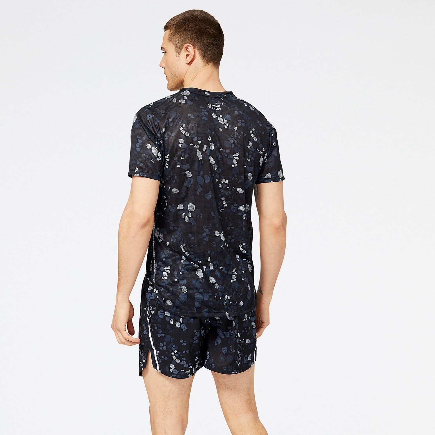 Mens Printed Impact Run Short Sleeve T-Shirt
