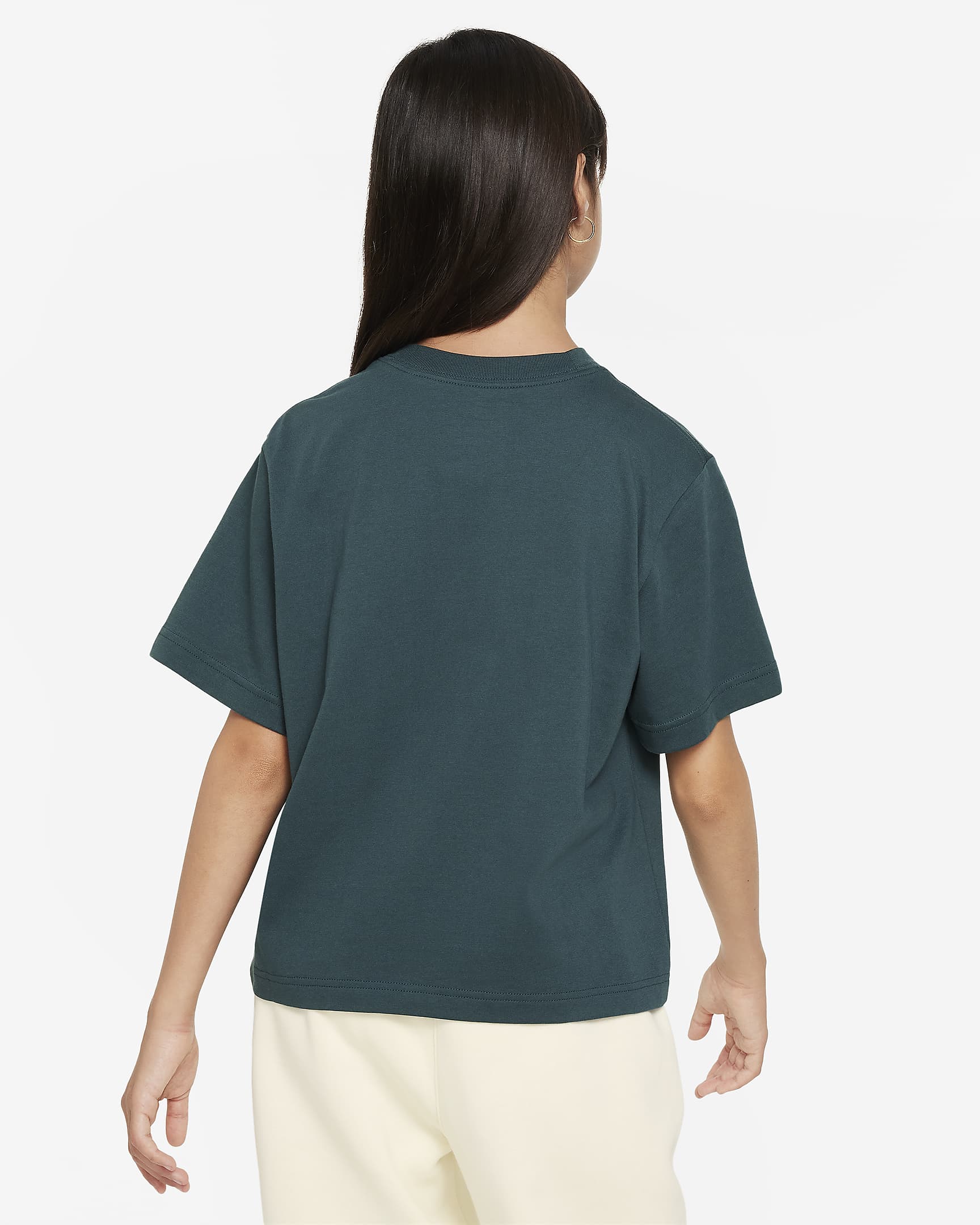 Girls Metallic Boxy Short Sleeve T-Shirt