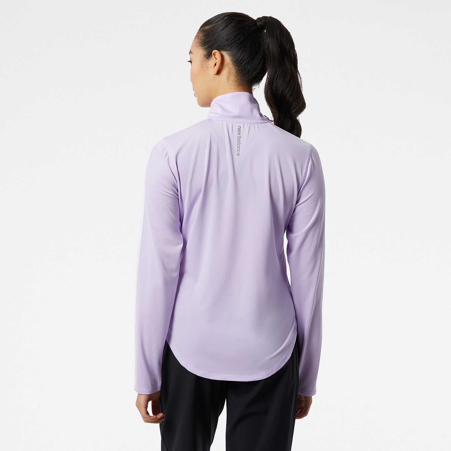 Womens Running Accelerate Half Zip Long Sleeve T-Shirt